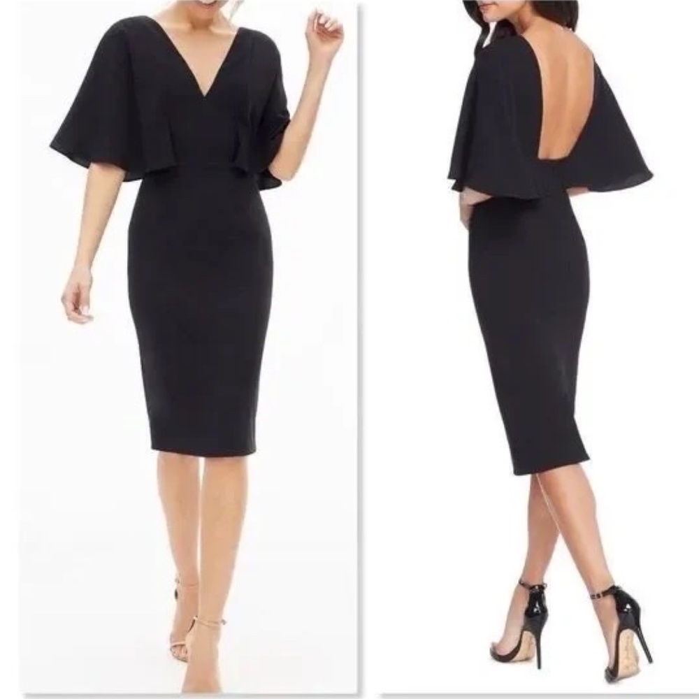 Dress The Population Louisa Flutter-Sleeve Dress
